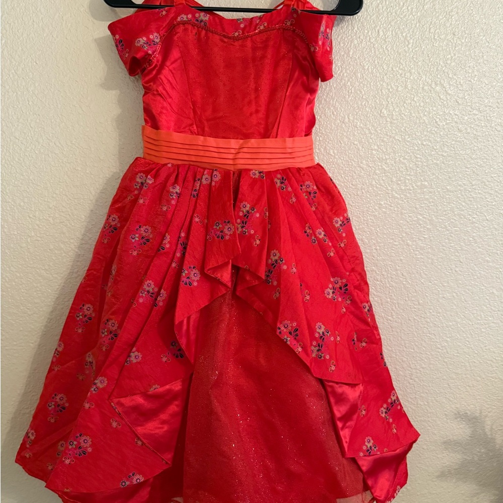 Princess Elena Disney Official Red Floral Dress
